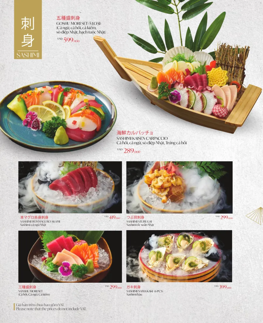 Menu Tokyo Sushi House Quận 1