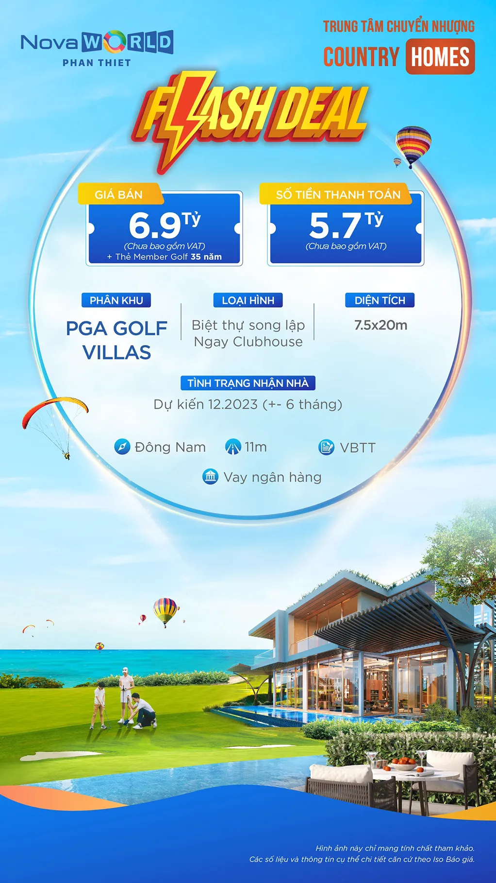 Bán chuyển nhượng biệt thự Biệt thự PGA GOLF NovaWorld Phan Thiết