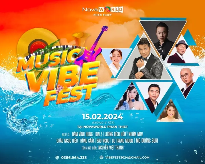 50 ca sĩ xuất hiện tại Vibe Fest Phan Thiết