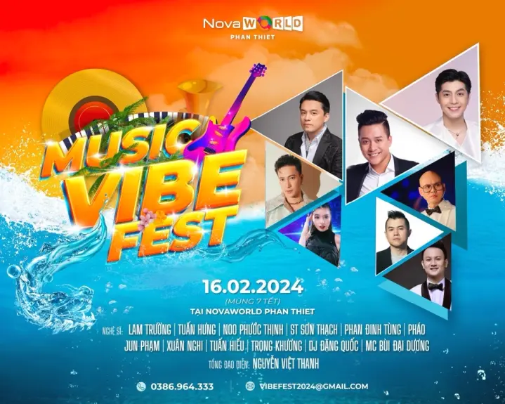 50 ca sĩ xuất hiện tại Vibe Fest Phan Thiết
