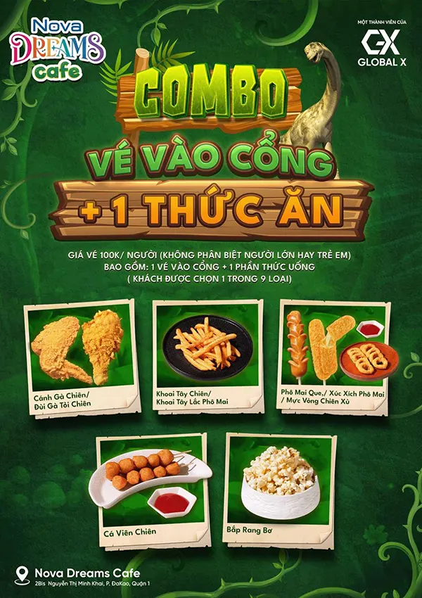Combo vé Novadreams Cafe