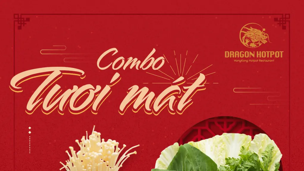 Combo rau tươi mát Dragon Hotpot