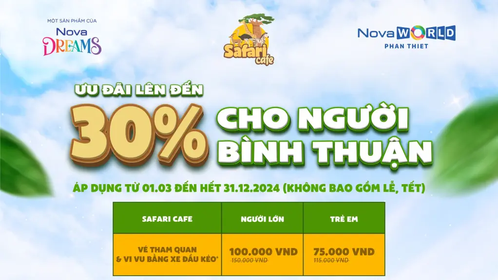 Ưu đãi Double Safari Cafe Phan Thiết Bình Thuận