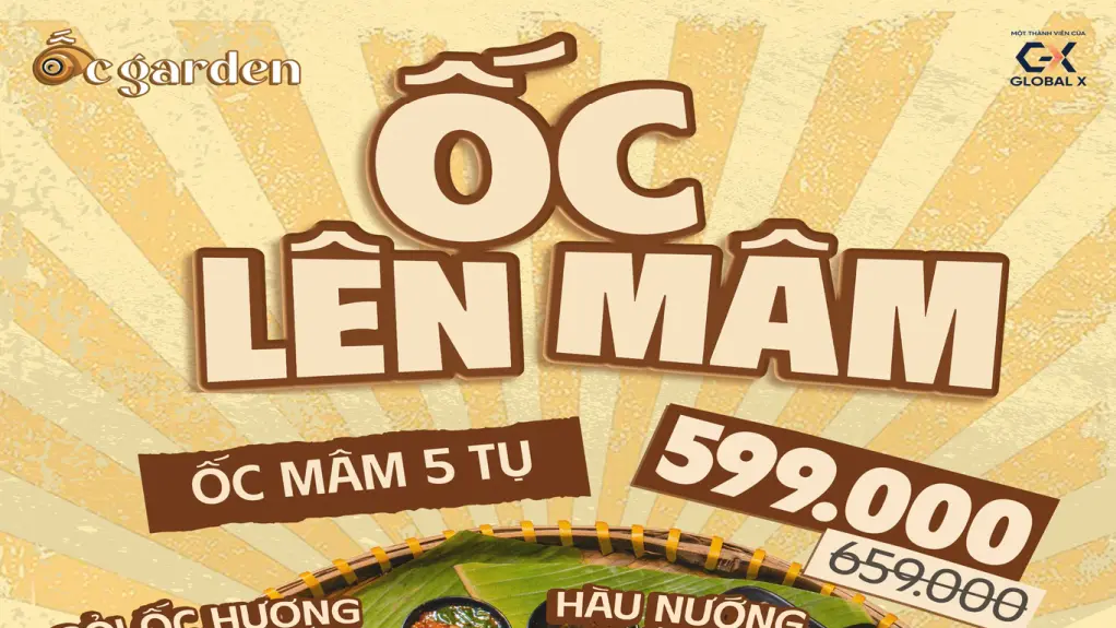 Ốc lên mâm 5 tụ Ốc Garden