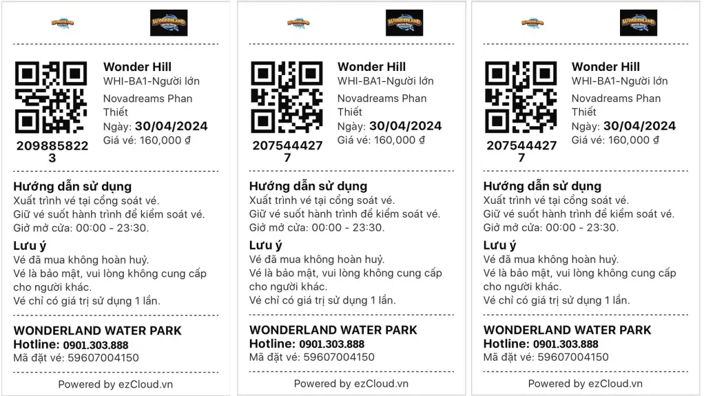 Vé Wonder Hill Phan Thiết Bình Thuận
