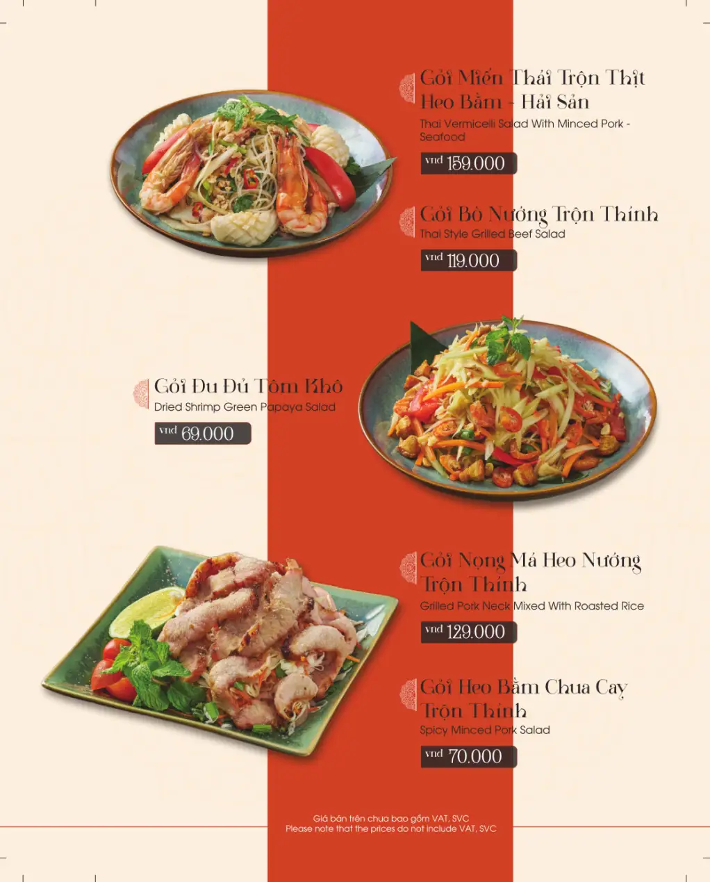 Menu Coco Thai Phan Thiết