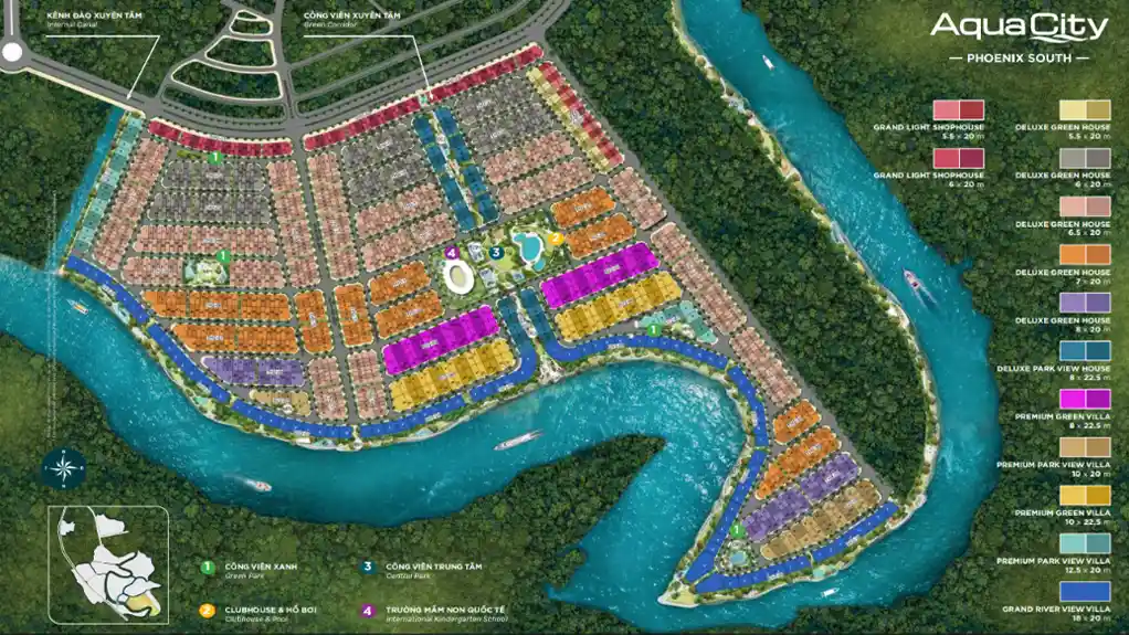 Mặt bằng Phoenix South Aqua City Novaland