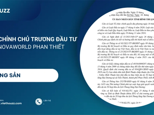 Chủ trương đầu tư NovaWorld Phan Thiết